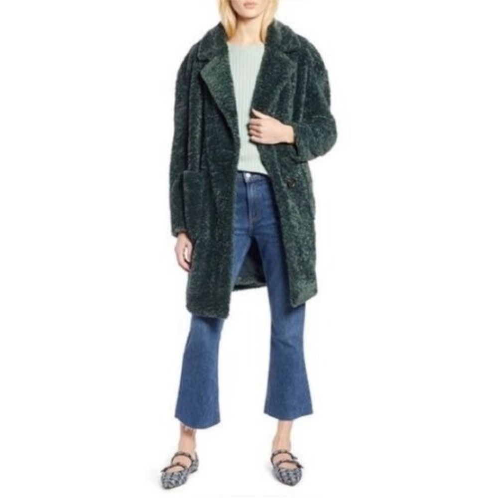 Halogen x Atlantic-Pacific Teal Teddy Coat